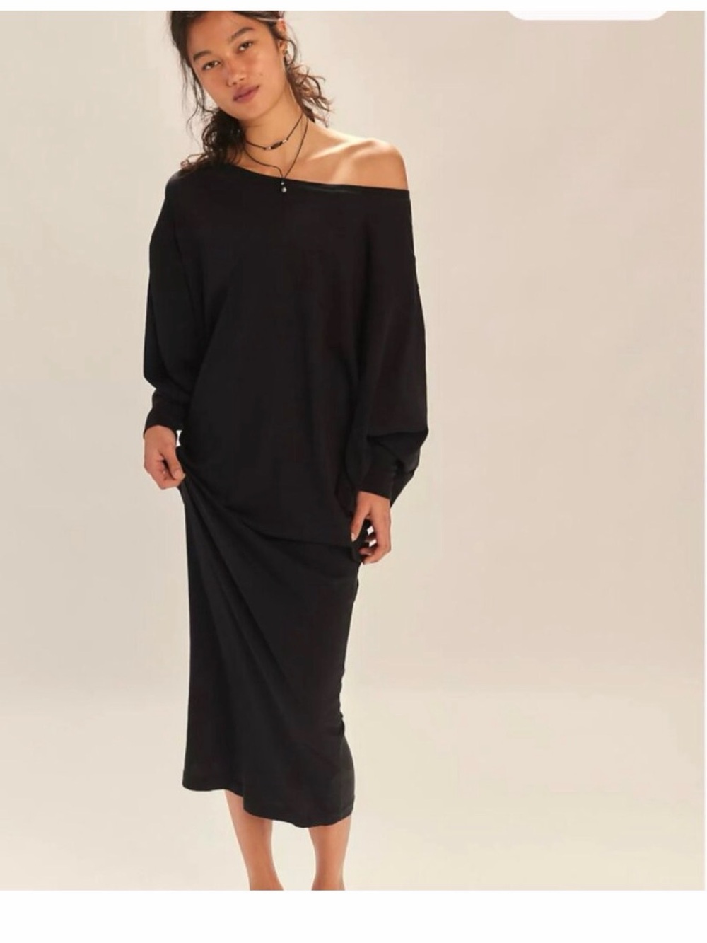 Free People Beach off the shoulder maxi dress